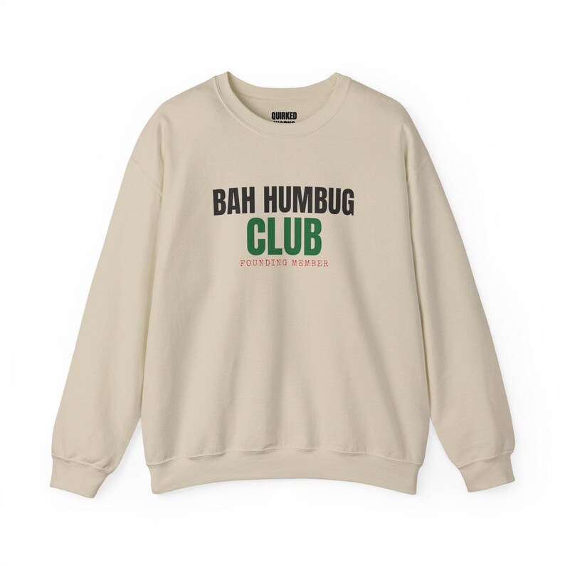 Sweatshirt für Gründungsmitglieder des Bah Humbug Clubs, Weihnachtspullover mit Rundhalsausschnitt, Weihnachtsgeschenk für Sie oder Ihn, Outfit für die Weihnachtsfeier, Partnerlook für die ganze Familie Bild 5