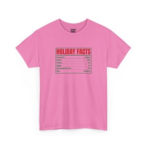 Maglietta con etichetta nutrizionale e informazioni sulle vacanze, maglietta natalizia divertente, regalo di Natale per lei o per lui, abbigliamento per feste di Natale, abbigliamento natalizio coordinato per tutta la famiglia immagine 7
