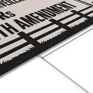 No Mass Surveillance Yard Sign 24x18 | Anti ALPR Camera Vintage Ranch Print | 4th Amendment Lawn Sign w Stake image 4