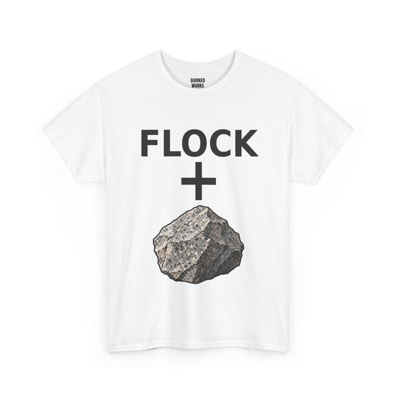 Flock + Rock Grafik-Shirt, lustiges Protest-T-Shirt gegen Überwachung: Anti-Flock-Kameras, ALPR-Kennzeichenleser, Datenschutz Bild 2