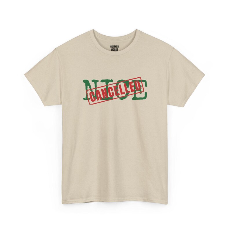 Nice Cancelled Shirt, Funny Christmas Tee, Holiday Gift for Her or Him, Xmas Party Outfit, Family Christmas Matching image 5
