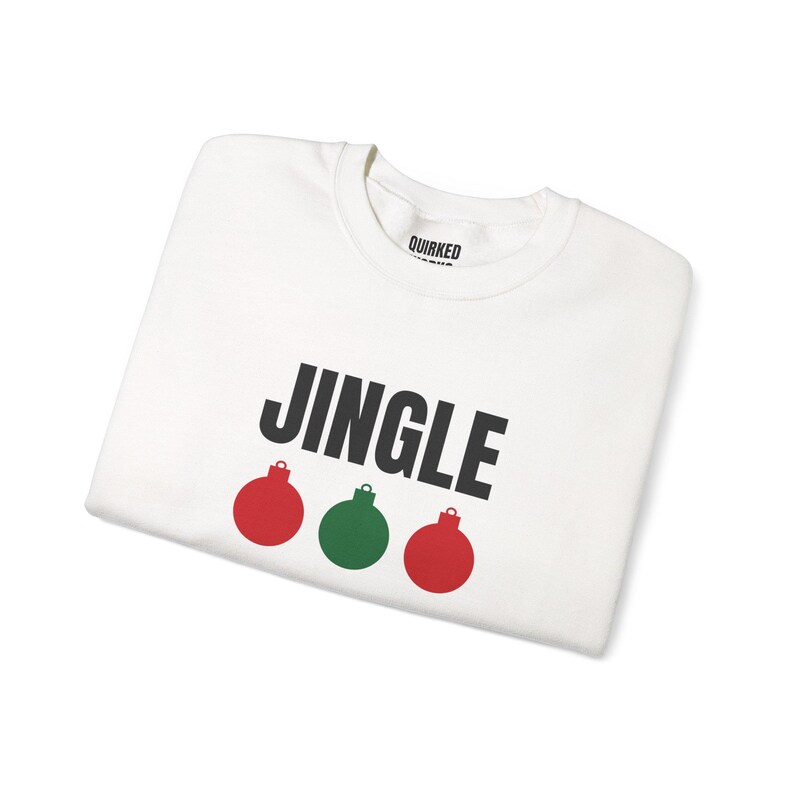 Jingle Ornaments Sweatshirt, Christmas Crewneck, Holiday Gift for Her or Him, Xmas Party Outfit, Family Christmas Matching image 2