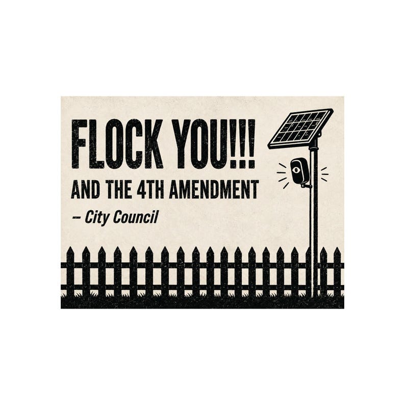ビンテージ抗議サイン印刷可能バンドル、15種類のアンチ・フロック・カメラデザイン：FLOCK YOUとポライトバージョン、ALPR、アンチ監視デジタルダウンロード 画像 5