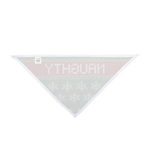 Naughty Ugly Sweater Dog Bandana, Funny Christmas Pet Bandana, Tie On Dog Scarf image 3