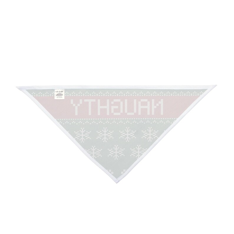 Naughty Ugly Sweater Dog Bandana, Funny Christmas Pet Bandana, Tie On Dog Scarf image 3