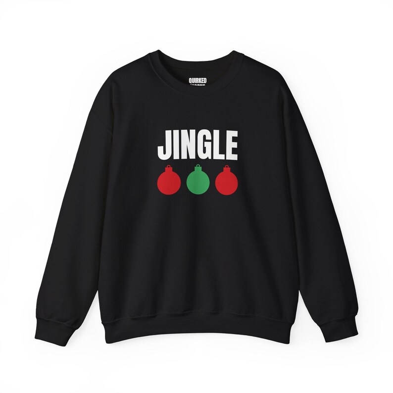 Jingle Ornaments Sweatshirt, Christmas Crewneck, Holiday Gift for Her or Him, Xmas Party Outfit, Family Christmas Matching image 3