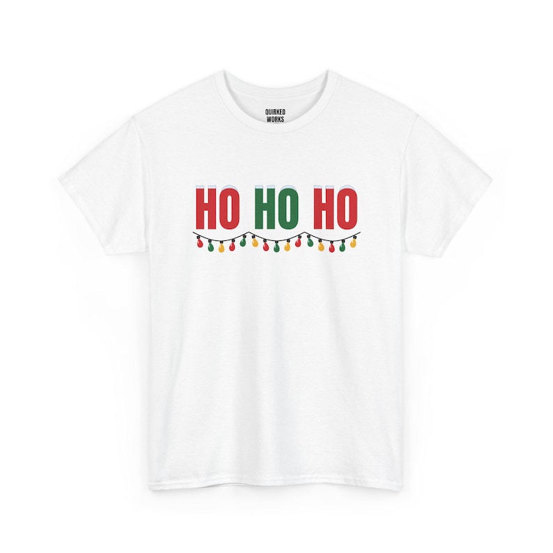 Ho Ho Ho Shirt, lustiges Weihnachts-T-Shirt, Weihnachtsgeschenk für Sie oder Ihn, Outfit für die Weihnachtsfeier, Partnerlook für die ganze Familie Bild 2