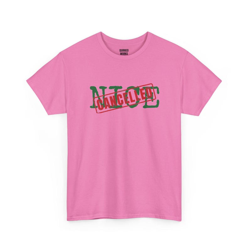 Nice Cancelled Shirt, Funny Christmas Tee, Holiday Gift for Her or Him, Xmas Party Outfit, Family Christmas Matching image 7