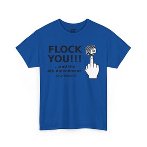 Funny Anti Surveillance Shirt | FLOCK YOU and the 4th Amendment | Anti Flock Camera ALPR Privacy Protest Tee, Unisex Soft image 7