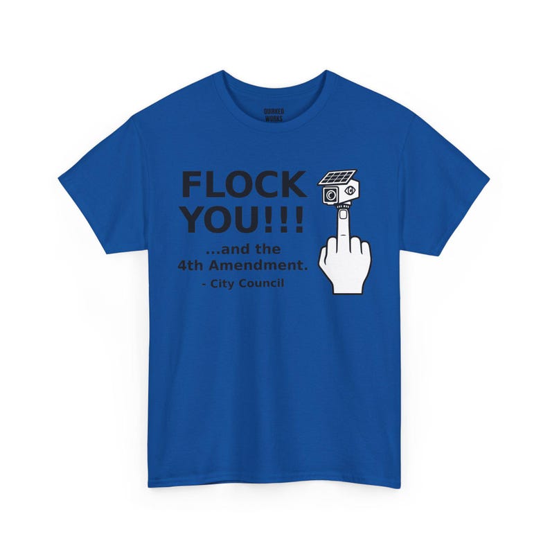 Funny Anti Surveillance Shirt | FLOCK YOU and the 4th Amendment | Anti Flock Camera ALPR Privacy Protest Tee, Unisex Soft image 7
