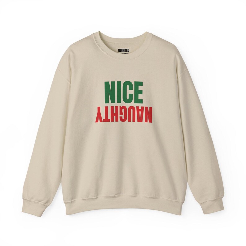 Leuke, ondeugende, ondersteboven trui, kersttrui, kerstcadeau voor hem of haar, kerstfeestoutfit, bijpassende kerstoutfit voor het hele gezin afbeelding 5