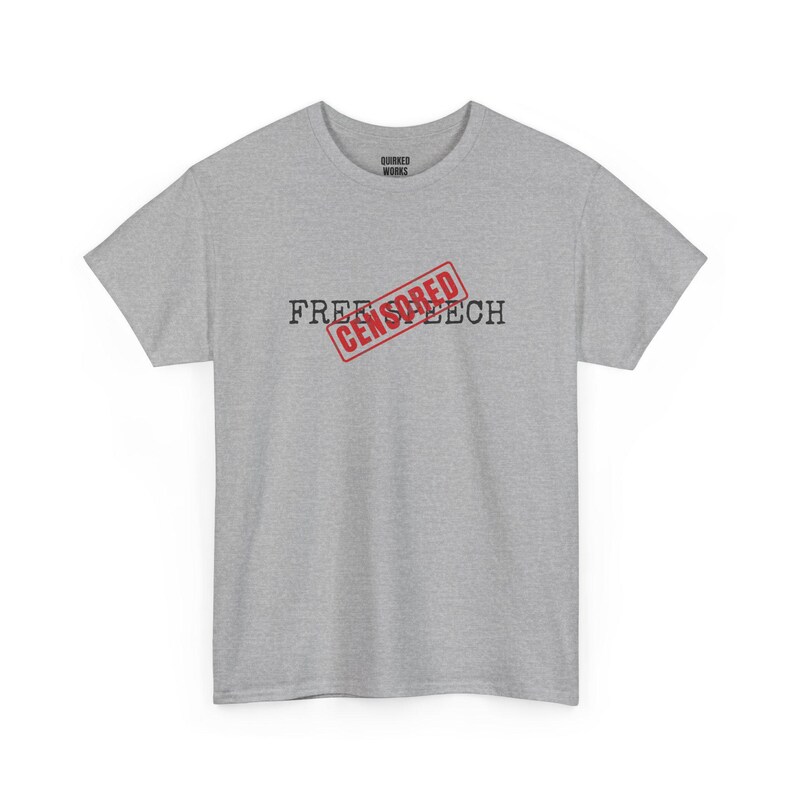 Free Speech Censored Shirt, Red Stamp Protest Tee: First Amendment, Anti Censorship, Civil Liberties, Funny Political Shirt image 6