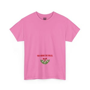 Je kent de regels! Mistletoe T-shirt, grappig kerstshirt, kerstcadeau voor hem of haar, outfit voor een kerstfeest, bijpassende kerstoutfit voor het hele gezin afbeelding 7