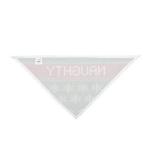 Naughty Ugly Sweater Dog Bandana, Funny Christmas Pet Bandana, Tie On Dog Scarf image 4