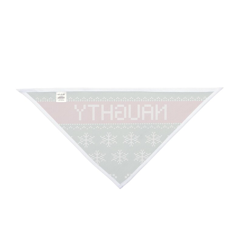 Naughty Ugly Sweater Dog Bandana, Funny Christmas Pet Bandana, Tie On Dog Scarf image 4