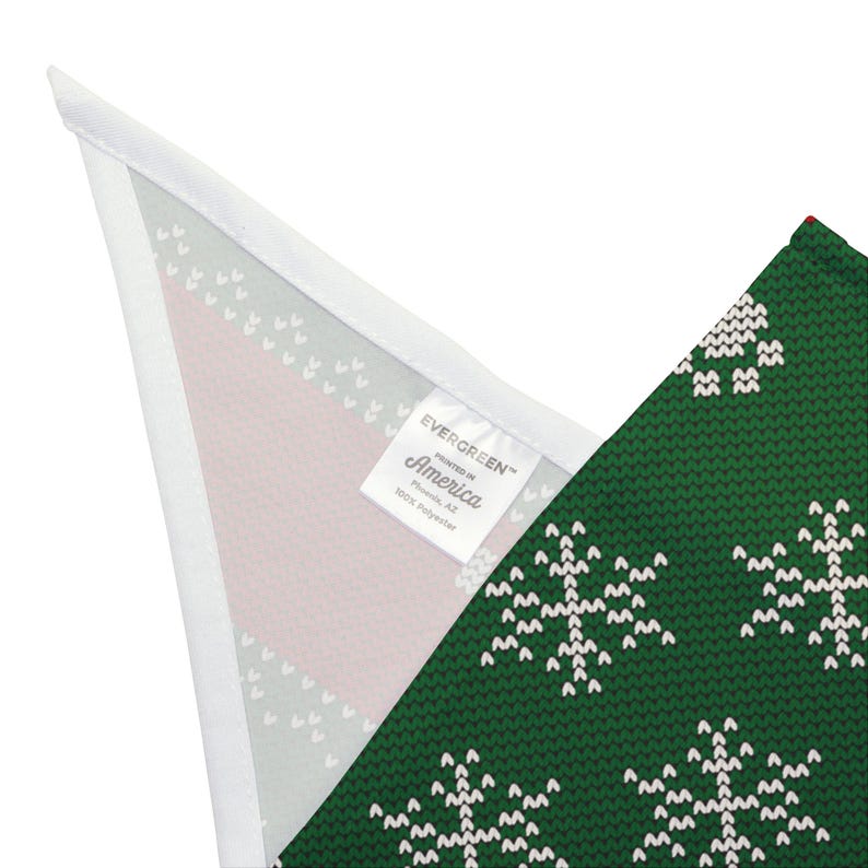 Naughty Ugly Sweater Dog Bandana, Funny Christmas Pet Bandana, Tie On Dog Scarf image 5