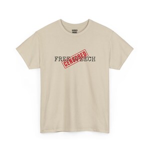 Free Speech Censored Shirt, Red Stamp Protest Tee: First Amendment, Anti Censorship, Civil Liberties, Funny Political Shirt image 5