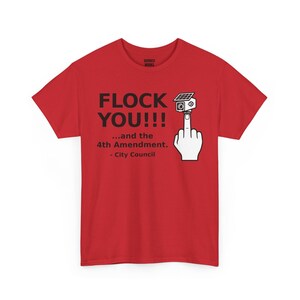Funny Anti Surveillance Shirt | FLOCK YOU and the 4th Amendment | Anti Flock Camera ALPR Privacy Protest Tee, Unisex Soft image 9