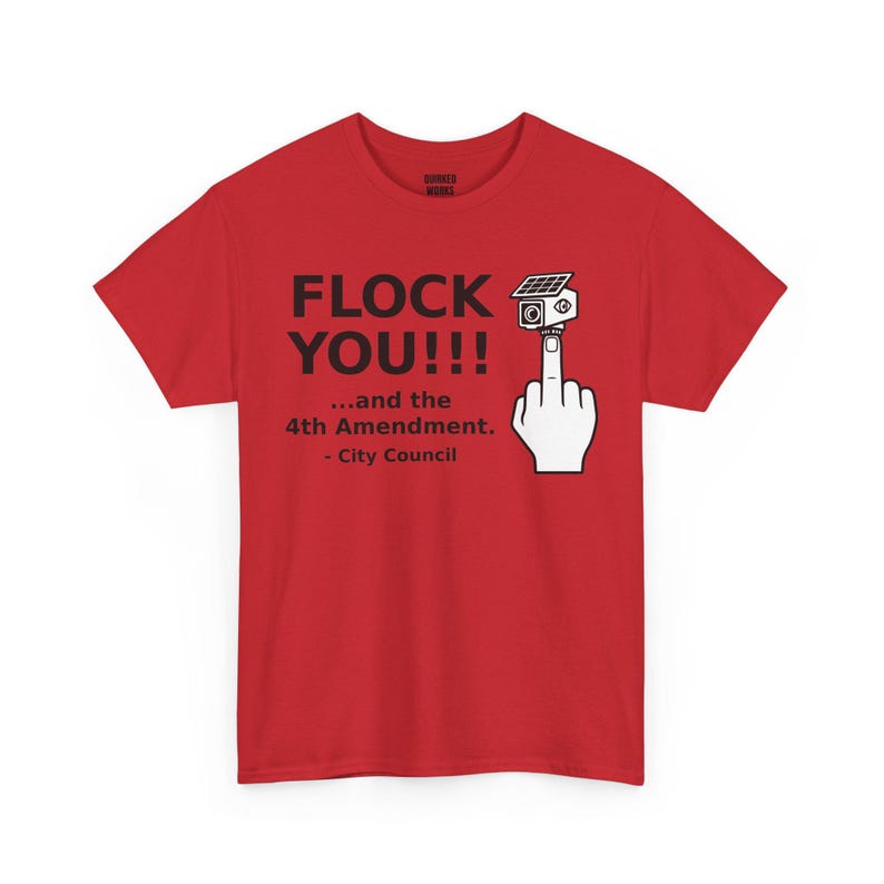 Funny Anti Surveillance Shirt | FLOCK YOU and the 4th Amendment | Anti Flock Camera ALPR Privacy Protest Tee, Unisex Soft image 9