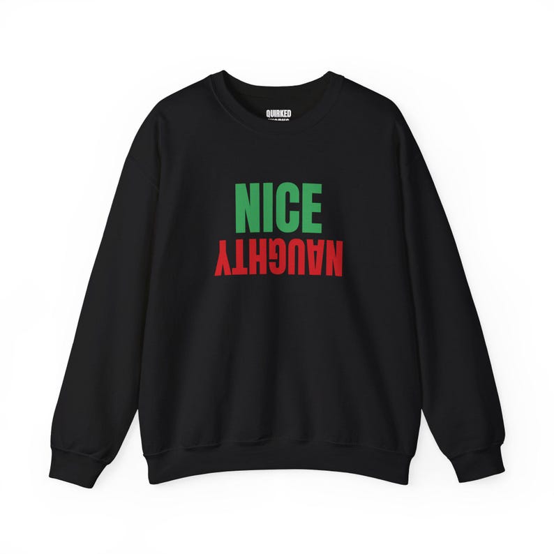 Leuke, ondeugende, ondersteboven trui, kersttrui, kerstcadeau voor hem of haar, kerstfeestoutfit, bijpassende kerstoutfit voor het hele gezin afbeelding 3
