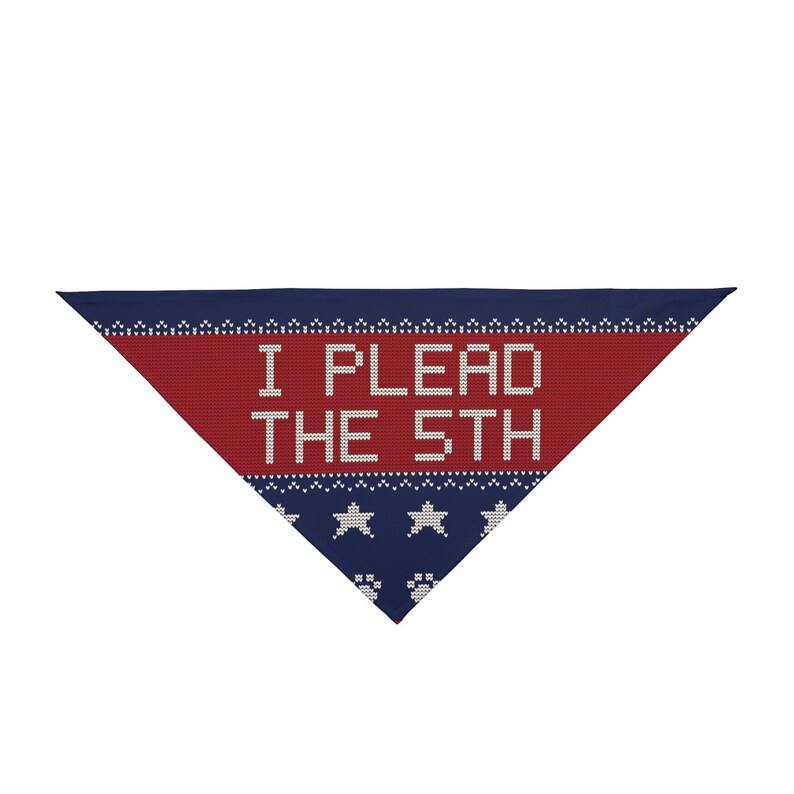 I Plead the 5th Dog Bandana, Funny Pet Bandana, Tie On Dog Scarf image 2