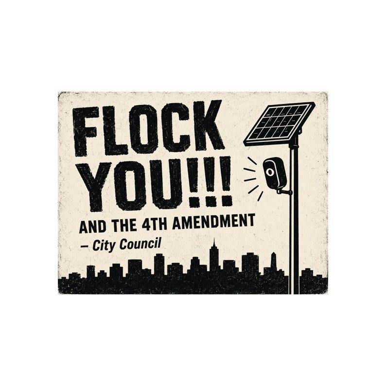 ビンテージ抗議サイン印刷可能バンドル、15種類のアンチ・フロック・カメラデザイン：FLOCK YOUとポライトバージョン、ALPR、アンチ監視デジタルダウンロード 画像 10