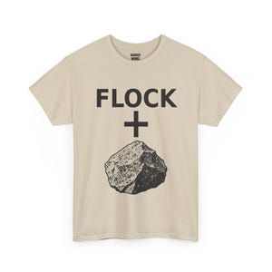 Flock + Rock Black and White Graphic Shirt, Funny Anti Surveillance Protest Tee: Anti Flock Camera, ALPR License Plate Reader, Privacy image 5