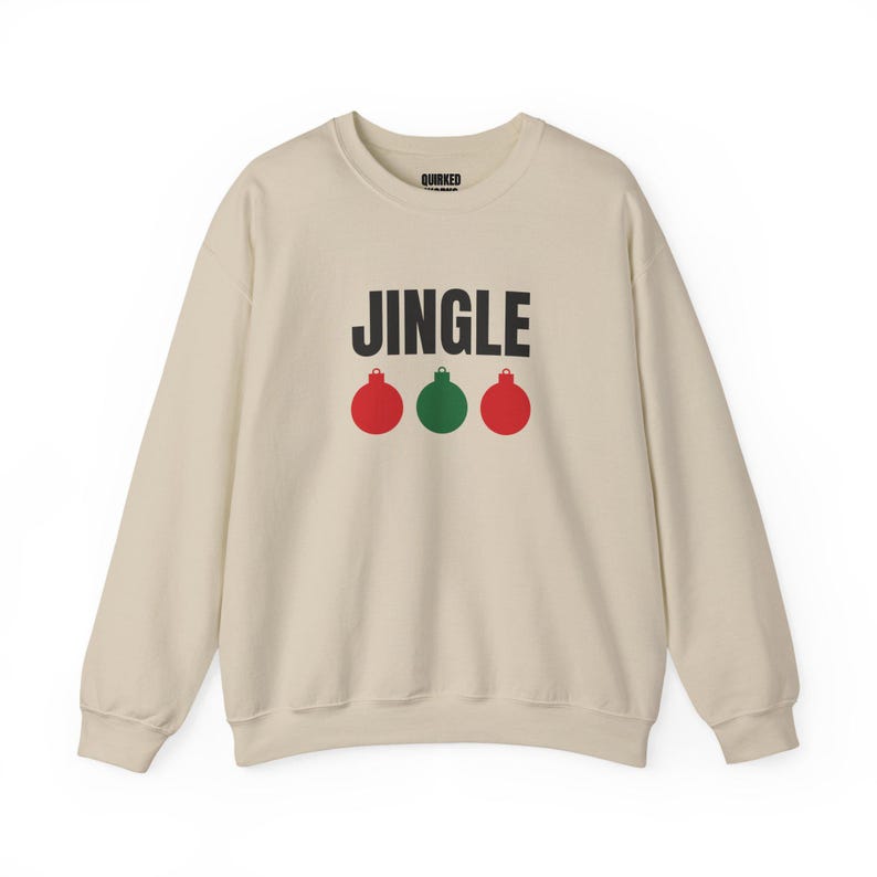 Jingle Ornaments Sweatshirt, Christmas Crewneck, Holiday Gift for Her or Him, Xmas Party Outfit, Family Christmas Matching image 5
