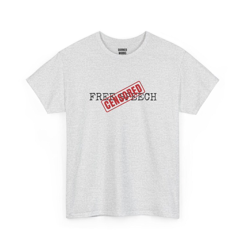 Free Speech Censored Shirt, Red Stamp Protest Tee: First Amendment, Anti Censorship, Civil Liberties, Funny Political Shirt image 4
