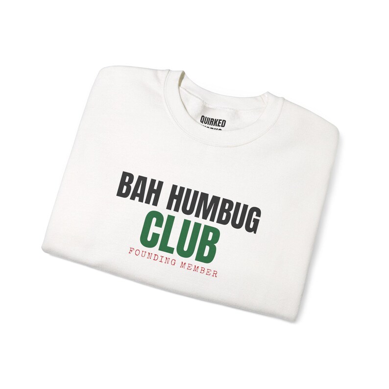 Sweatshirt für Gründungsmitglieder des Bah Humbug Clubs, Weihnachtspullover mit Rundhalsausschnitt, Weihnachtsgeschenk für Sie oder Ihn, Outfit für die Weihnachtsfeier, Partnerlook für die ganze Familie Bild 2