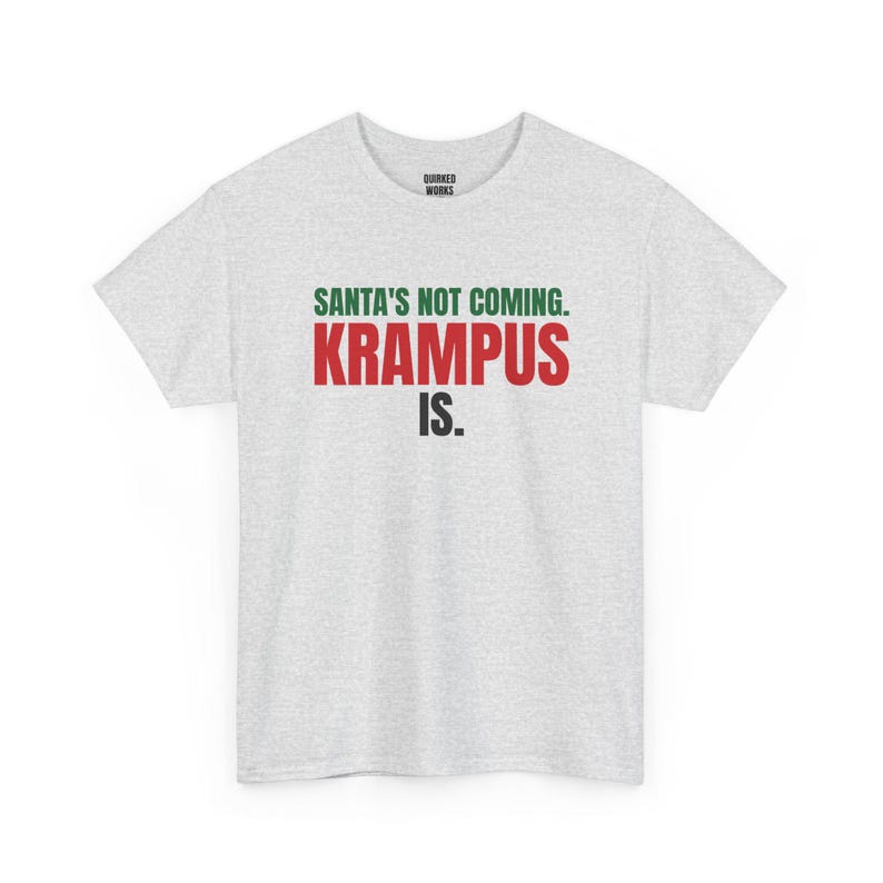 „Der Weihnachtsmann kommt nicht, Krampus kommt“-Shirt, lustiges Weihnachts-T-Shirt, Weihnachtsgeschenk für Sie oder Ihn, Outfit für die Weihnachtsfeier, Partnerlook für die ganze Familie Bild 4