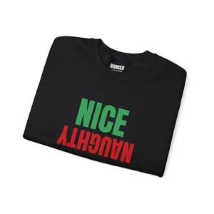 Leuke, ondeugende, ondersteboven trui, kersttrui, kerstcadeau voor hem of haar, kerstfeestoutfit, bijpassende kerstoutfit voor het hele gezin afbeelding 4