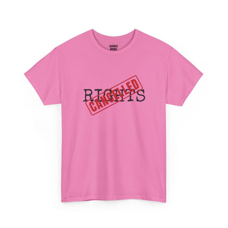 Camiseta "Derechos Cancelados", Camiseta de Protesta con Sello Rojo: Declaración de Derechos, Constitución, Libertades Civiles, Camiseta con Mensaje Político Divertido imagen 7