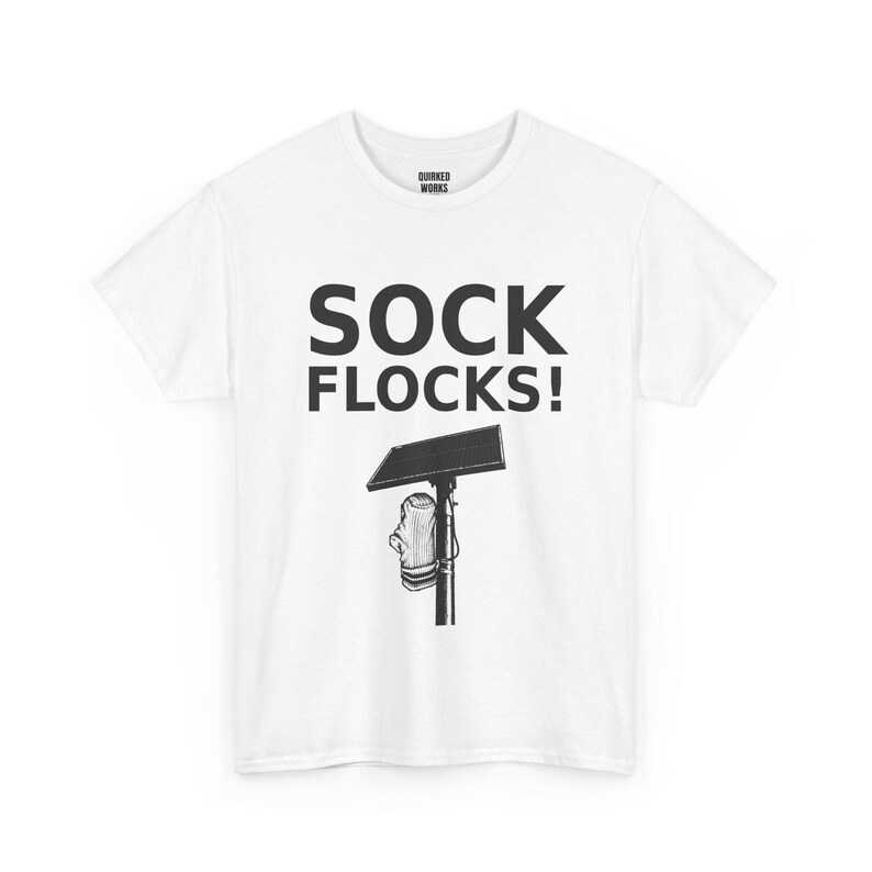 Sock Flocks! Camera Graphic Shirt, Funny Anti Surveillance Protest Tee: Anti Flock Camera, ALPR License Plate Reader, Privacy image 2