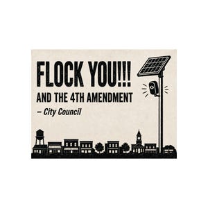 ビンテージ抗議サイン印刷可能バンドル、15種類のアンチ・フロック・カメラデザイン：FLOCK YOUとポライトバージョン、ALPR、アンチ監視デジタルダウンロード 画像 3
