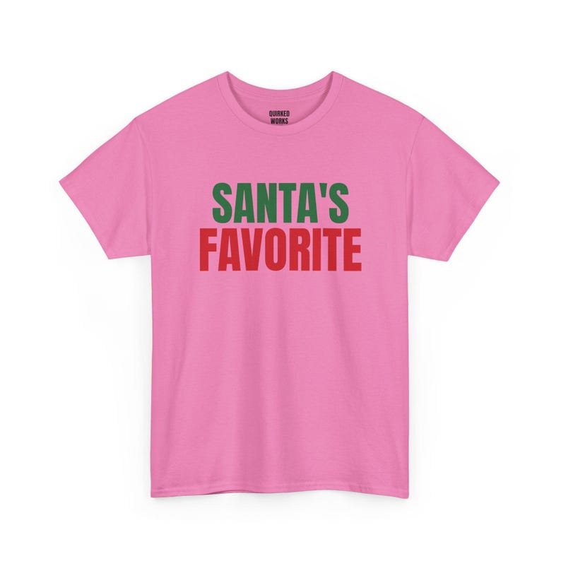 Camiseta favorita do Papai Noel, camiseta natalina divertida, presente de Natal para ela ou para ele, roupa para festa de Natal, combinação natalina para a família imagem 7