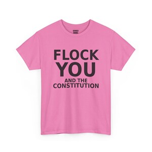 FLOCK YOU und die Verfassung Shirt, Lustiges Anti-Überwachungs-Protest-T-Shirt: Anti-Flock-Kamera, ALPR-Kennzeichenleser, Datenschutz Bild 7