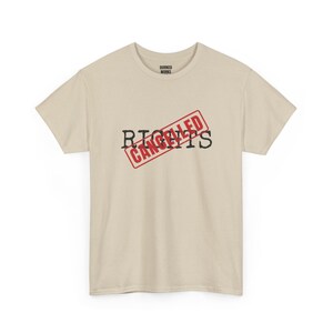 Camiseta "Derechos Cancelados", Camiseta de Protesta con Sello Rojo: Declaración de Derechos, Constitución, Libertades Civiles, Camiseta con Mensaje Político Divertido imagen 5