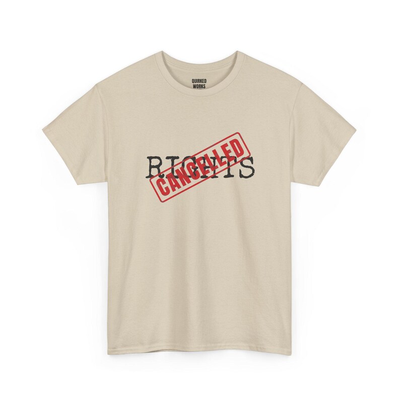 Camiseta "Derechos Cancelados", Camiseta de Protesta con Sello Rojo: Declaración de Derechos, Constitución, Libertades Civiles, Camiseta con Mensaje Político Divertido imagen 5