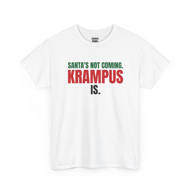 „Der Weihnachtsmann kommt nicht, Krampus kommt“-Shirt, lustiges Weihnachts-T-Shirt, Weihnachtsgeschenk für Sie oder Ihn, Outfit für die Weihnachtsfeier, Partnerlook für die ganze Familie Bild 2