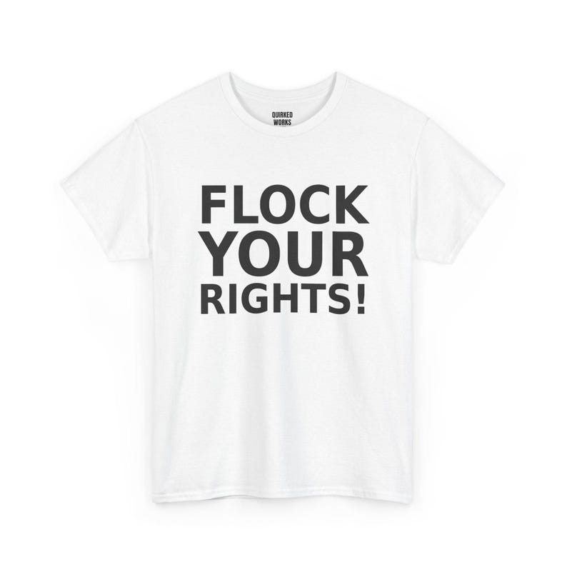 Kom op voor je rechten! T-shirt, grappig protestshirt tegen surveillance: tegen camera's, kentekenplaatherkenning (ALPR), privacy. afbeelding 2