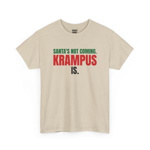 „Der Weihnachtsmann kommt nicht, Krampus kommt“-Shirt, lustiges Weihnachts-T-Shirt, Weihnachtsgeschenk für Sie oder Ihn, Outfit für die Weihnachtsfeier, Partnerlook für die ganze Familie Bild 5