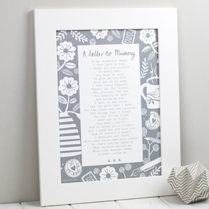 Poema de mamá - Impresión de mamá - Impresión PDF - Regalo para mamá - Primer Día de las Madres - 1er Día de las Madres - Carta a mamá - Poema del Día de las Madres