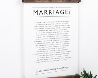 Marriage Poem Print - PDF Print - Wedding Poem - Paper Anniversary - What is a Marriage? Poem Print - Wedding Present - Wedding Reading