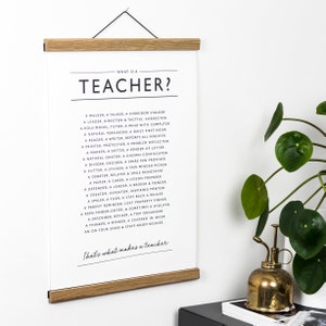 Teacher Print - PDF Print - Teacher Present - What is a Teacher? Poem