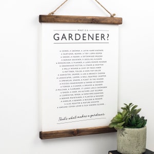 Gardener Print - PDF Print - Gardener Poem - Gardener Poster - What Is a Gardener? - Gift For Gardener - Gardening Gift