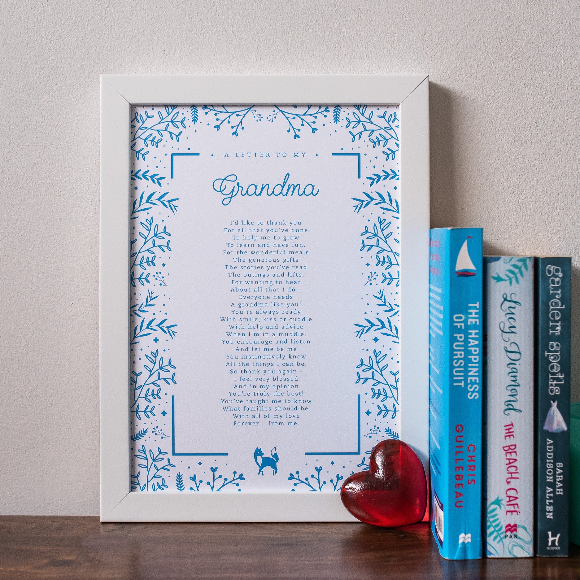 niñera Abuela Regalo Personalizado A4 Nana gran Nan. Abuela