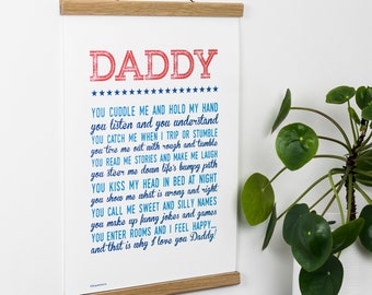 Impresión en PDF para papá - Impresión digital - Regalo para papá nuevo - Día del padre - Regalos para papá - Regalo de cumpleaños para papá - Poema para papá - Regalo para papá