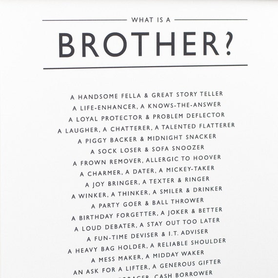 Brother Discraption Brother Describing Words