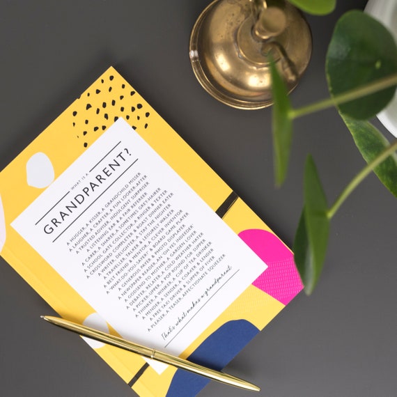 Grandparent Poem Notebook Grandparent A5 Blank Notebook Etsy